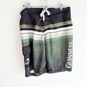 Guinness Black and Green Swim Trunks Large
